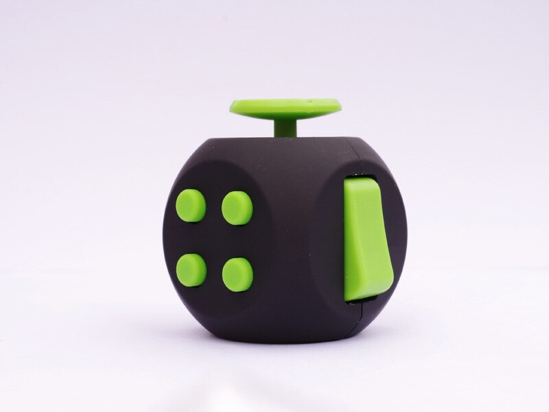 EDC Hand Für Autismus ADHS Angst Relief Fokus Kinder 12 Seiten Anti-Stress Magie Stress Zappeln Spielzeug: 6 Black Green