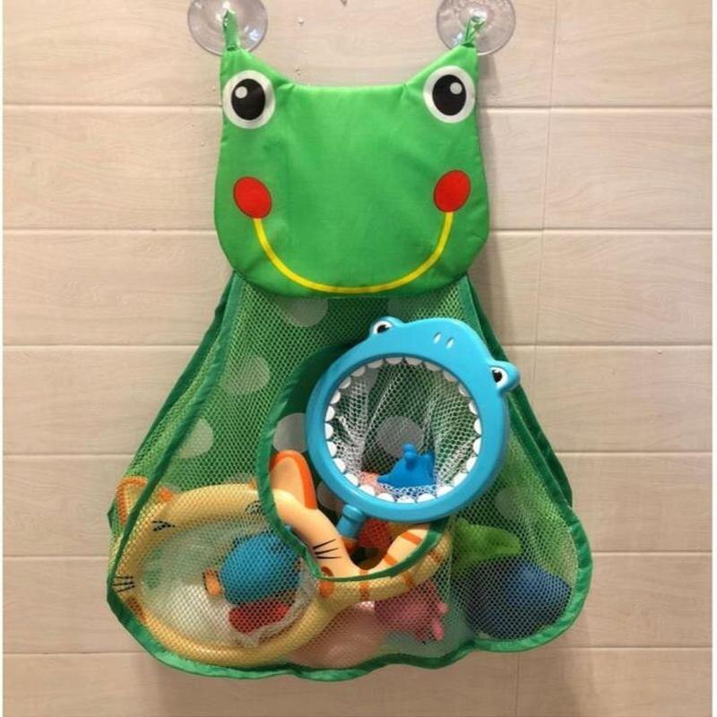 Animal Cute Bath Toys Kids Baby Tidy Storage Suction Bathroom Bathtub Doll Hanging Bag Basket Mesh Storage Bag Water Toys