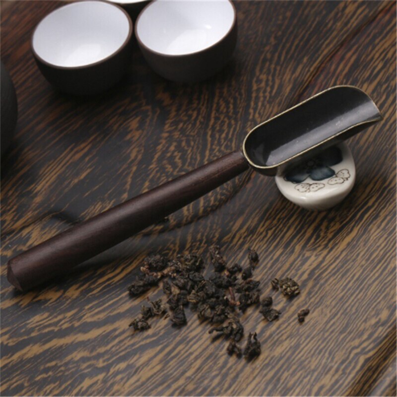 Metal te ske træ håndtag honning sauce suger skeer kaffe scoop te redskab køkken tilbehør servise