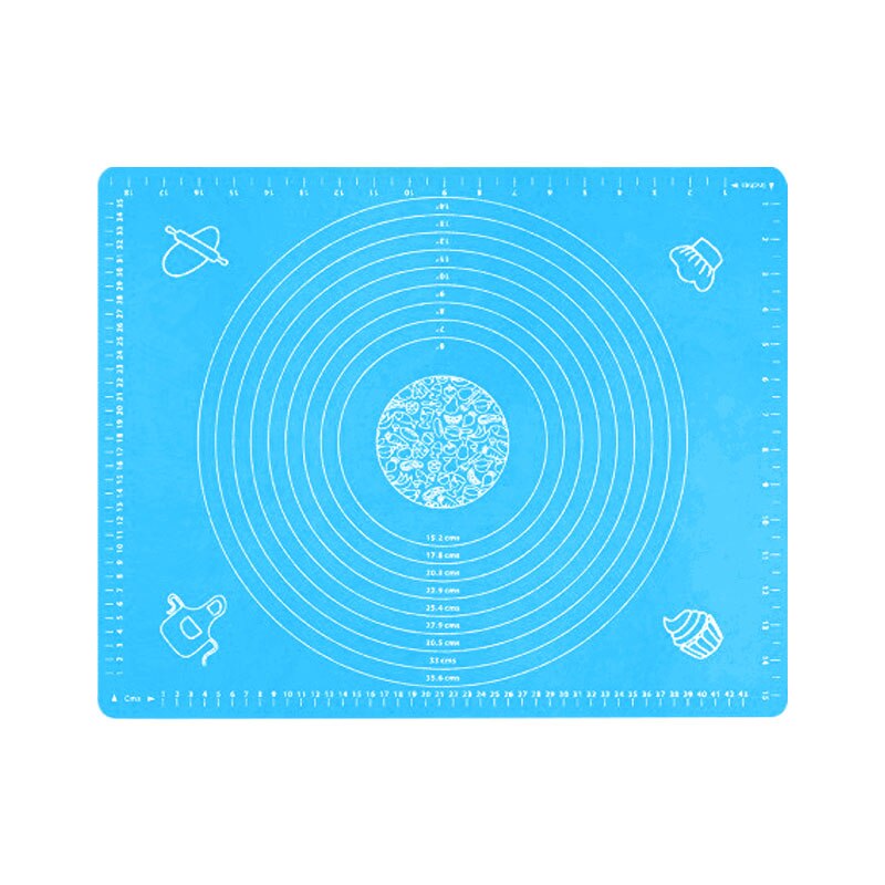 50*40cm 1pc Non-Stick Silicone Mat Rolling Dough Liner Pad Pastry Cake Bakeware Paste Flour Table Sheet Kitchen Tools: Blue 50X40cm