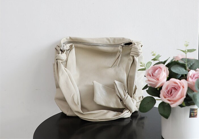 Kunstmatige Lederen Hobo Tas Voor Vrouwen Vrouwelijke Casual Leisure Soft Pu Lederen Slouch Tas Met Knoop Schouderriem Tiener Dagelijks tas