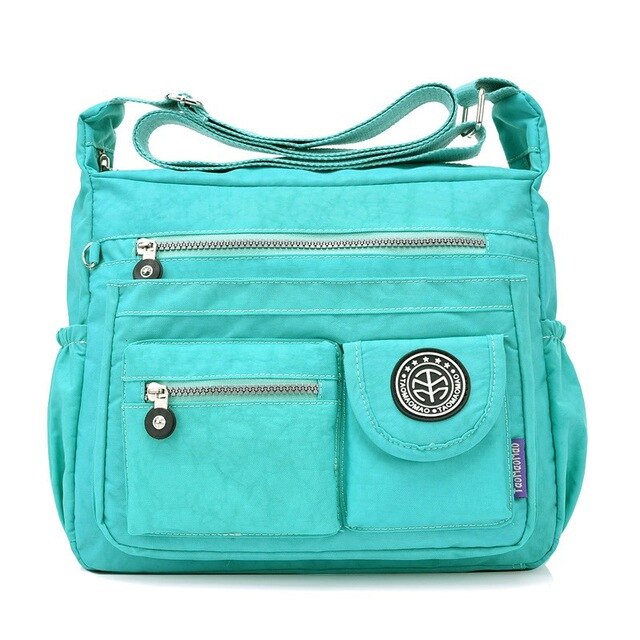 Waterdichte nylon dames schoudertas casual dames handtassen damestassen crossbody tas bolsa feminina: Groente