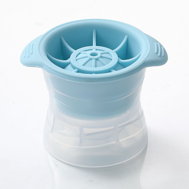 Molde de bola de gelo masculino, cubo esférico de sílica gel com bebidas, faça você mesmo, para festas de verão, redondo, presente: blue