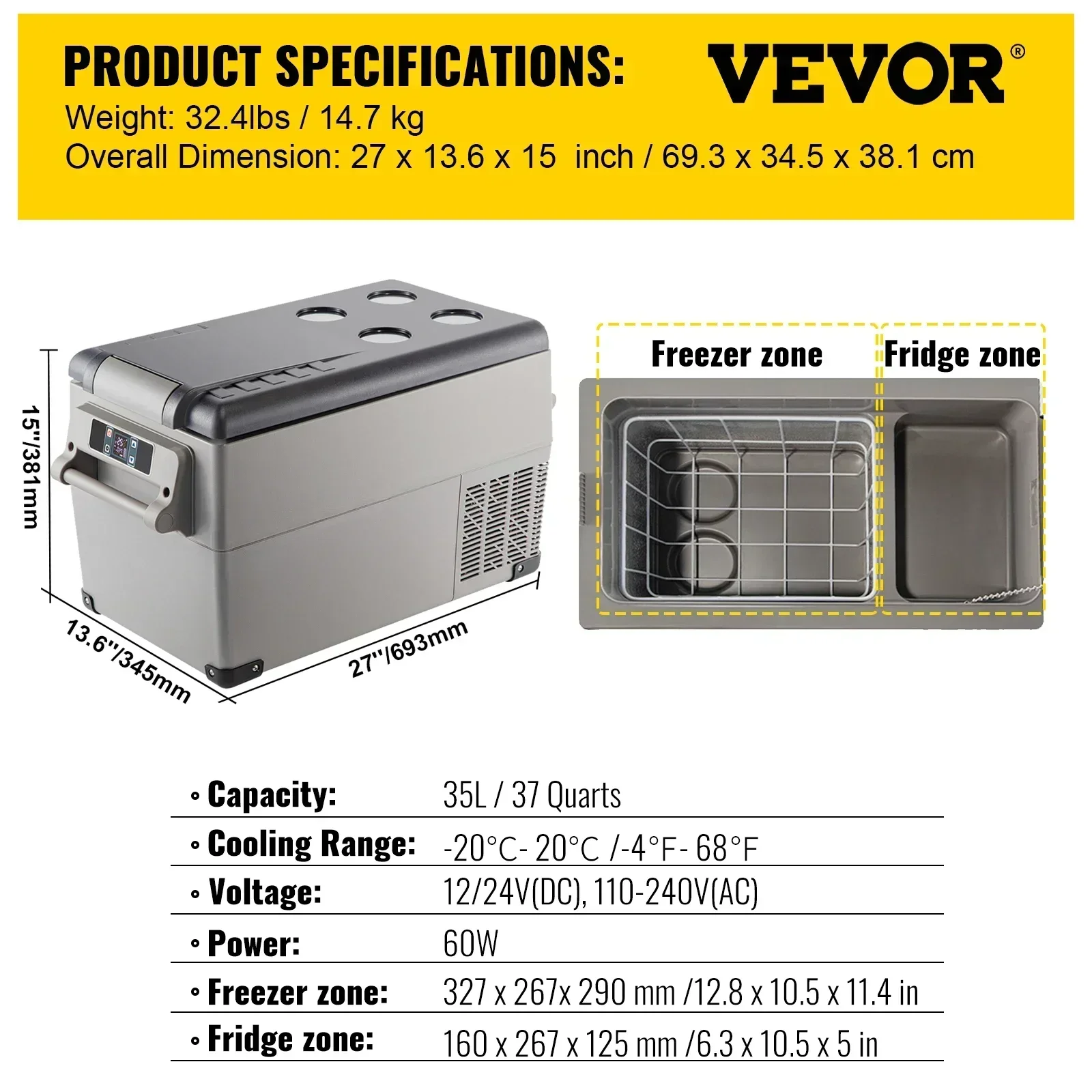 35L 45L 55L Car Refrigerator Mini Fridge Freezer Portable Compressor Cooler 12/24V DC 110-240V Ice Box for Camping: Rose Golden