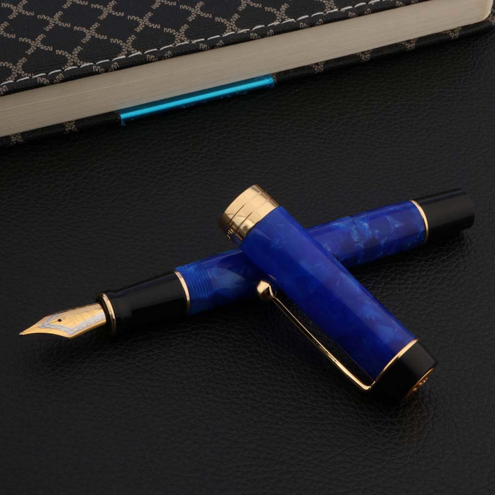 luxury jinhao 100 Fountain Pen Century Tofu Acrylic Retro spinning elegante signature calligraphy fude pen Stationery: A-5 / 1.0-1.2mm