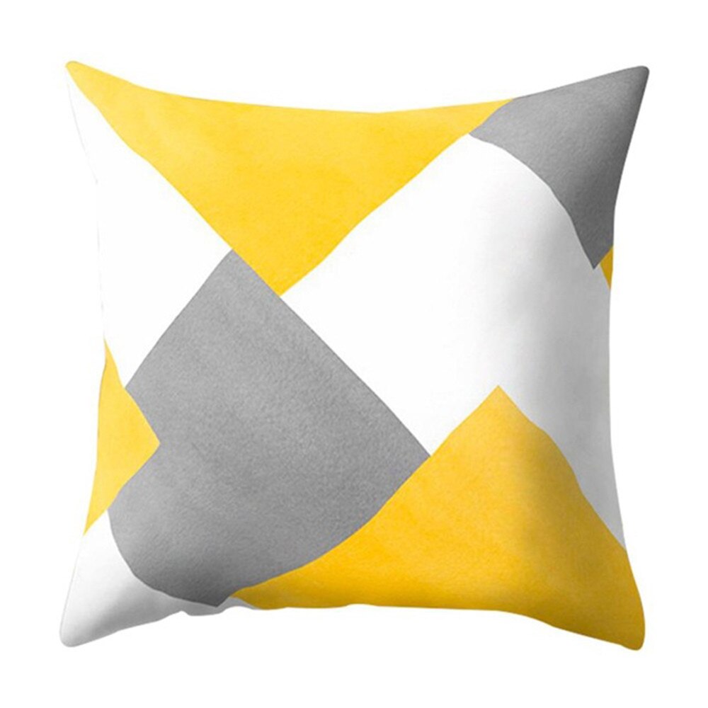 Geel Polyester Geometrische Kussen Ananas Kussen Decoratieve Kussen Voor Sofa Diy Gedrukt Kussen Seat Stoel Kussen: N10919Q