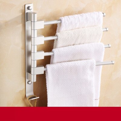 Raum Aluminium Handtuch Gestell 5/4/3/2 Arme Handtuch Hängen mit Haken Schlecht Handtuch Gestell Beweglichen handtuch Riegel Badezimmer Produkte: 4 Waffen