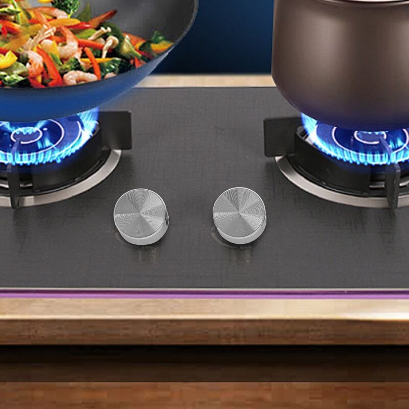 4Pcs Rotary Schakelaars Ronde Knop Gasfornuis Brander Oven Keuken Onderdelen Handvatten Voor Gasfornuis