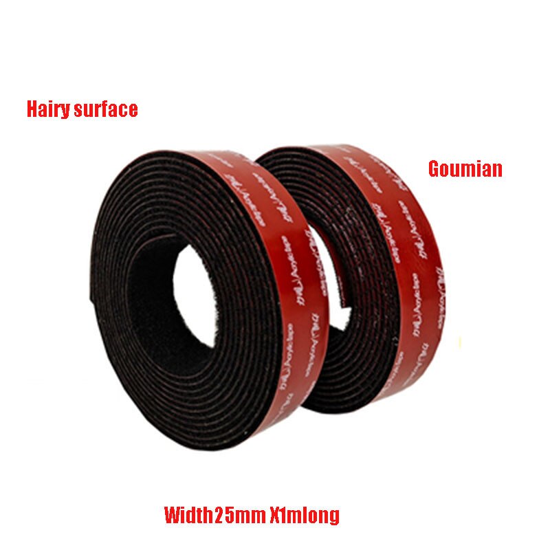 1/m Mair f Strong Self-Adhesive Hook And Loop Fastener Tape Nylon Sticker velcroTape Adhesive Car Interior Can Be Used For DIY 1: 25mm  x 1m