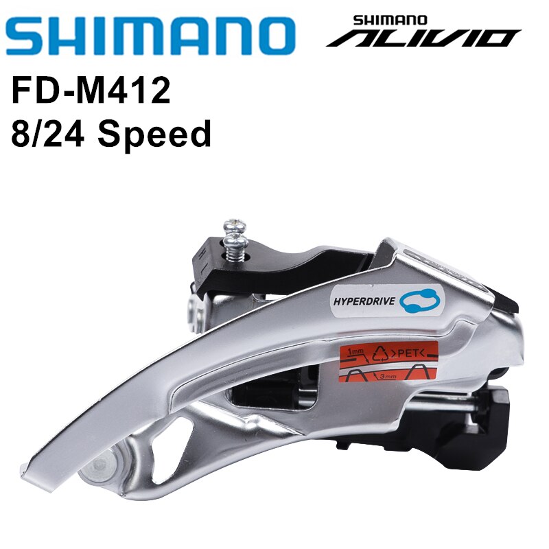 SHIMAN0 ALIVIO M410 Fahrrad Umwerfer FD-M412 Mountainbike Schaltwerk FD M410/M412 8S / 24 Geschwindigkeit 34,9mm 31,8mm