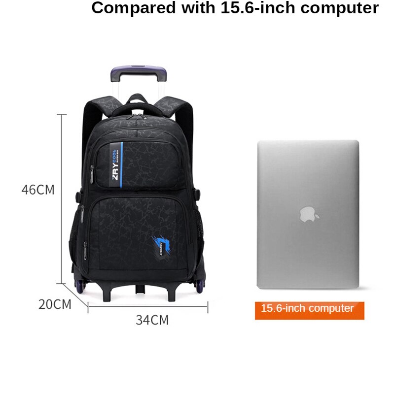 2022 zaino con ruote per scuola ZIRANYU per ragazzi borsa Trolley impermeabile con ruote zaino per scuola borse per bambini Mochilas