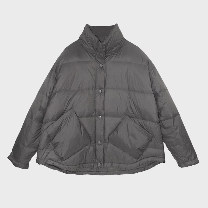 Aachoae casual feminino longo parka com bolsos sólido manga longa algodão-acolchoado jaqueta senhoras inverno grosso casacos quentes ropa de mujer: Red