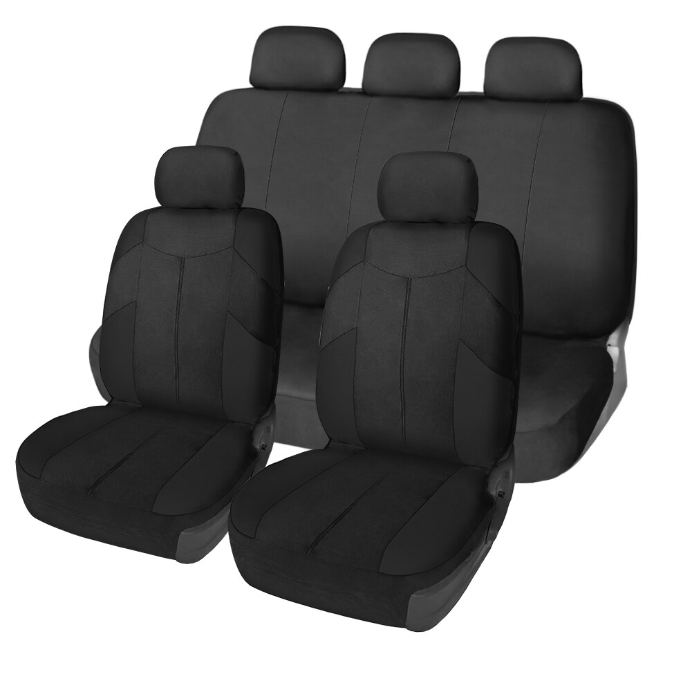 Universal Auto Sitzbezüge Vollen Satz Vorne Mesh Tuch für Lkw Limousine Innen 9 stücke Dekoration Zubehör Automobil Protektoren: Black 5 seats