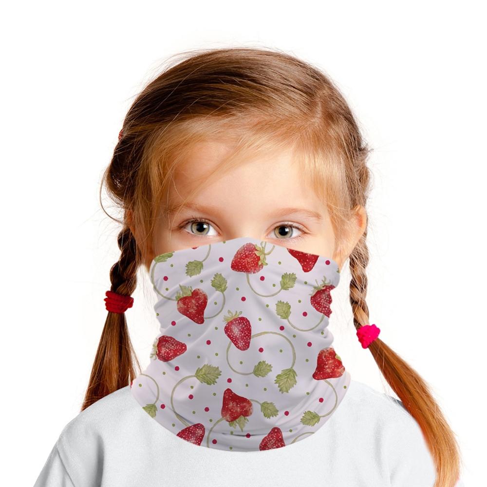 Aardbei kinderhoofd/gezicht/masker nek bandana sjaal dual-use magische buis hoofddoek wielersport hoofddeksel tulband bivakmuts: C