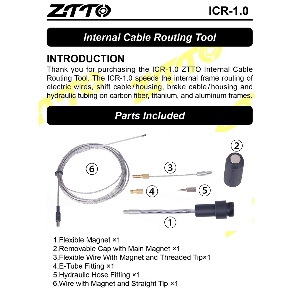ZTTO Internal Cable Routing Tool for Bicycle Frame Shift Hydraulic Wire Speed Controller Internal Cable