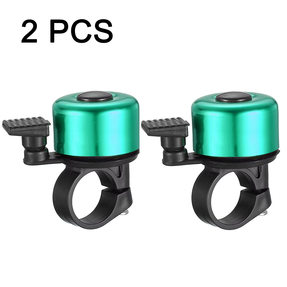 Timbre de bicicleta, timbre para manillar de bicicleta, aleación de aluminio, bocina para bicicleta de montaña y carretera, sonido, alarma de advertencia de seguridad para bicicleta de montaña, accesorios para ciclismo: Verde claro