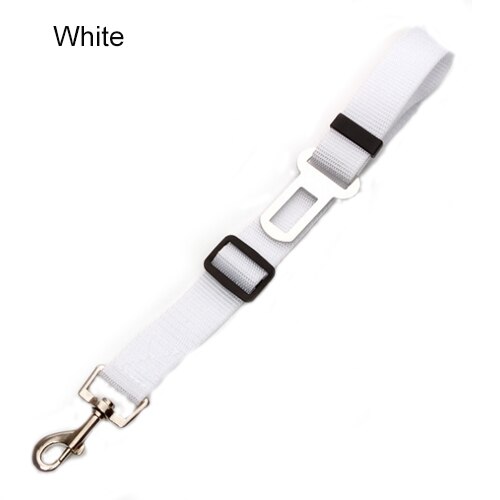Voertuig Auto Huisdieren Puppy Seat Lead Leash Hond Harnas Voertuig Gordel Dierbenodigdheden Reizen Clip Verstelbare Pet Dog Veiligheid Seat riem: WHITE