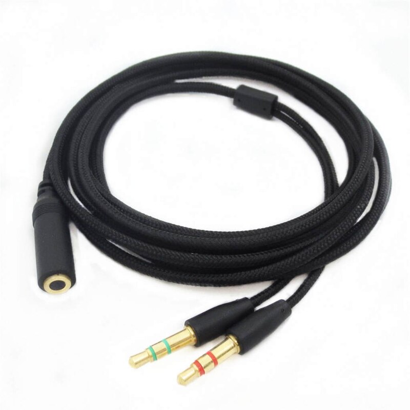 For -Razer Earphone Cable Headphone Adapter Splitter Headset Microphone For -Razer Electra/Kraken PRO 7.1 V2/Hamme