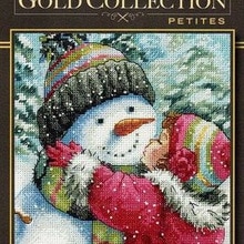 popular counted cross stitch set kiss snowman Christmas DIM 70-033
