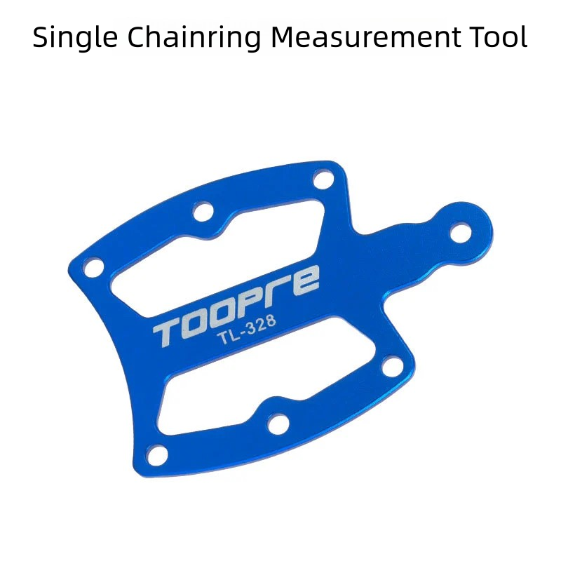 TOOPRE MTB eng weit Single Chainring Verschleißmessgerät aus Aluminiumlegierung für Single-Geschwindigkeit-Kurbelsätze: WEISS