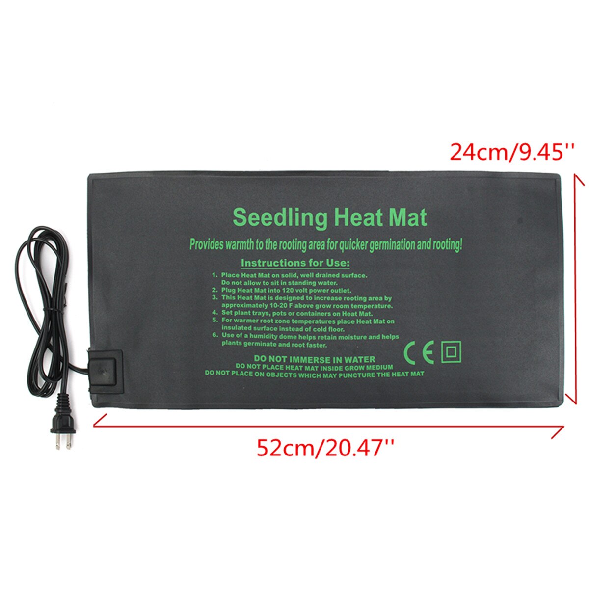 Seedling Heat Mat 24x52cm Plant Seed Germination Clone Propagation Starter Warm Pad Mat Flowers Vegetable Garden Tool Supplies