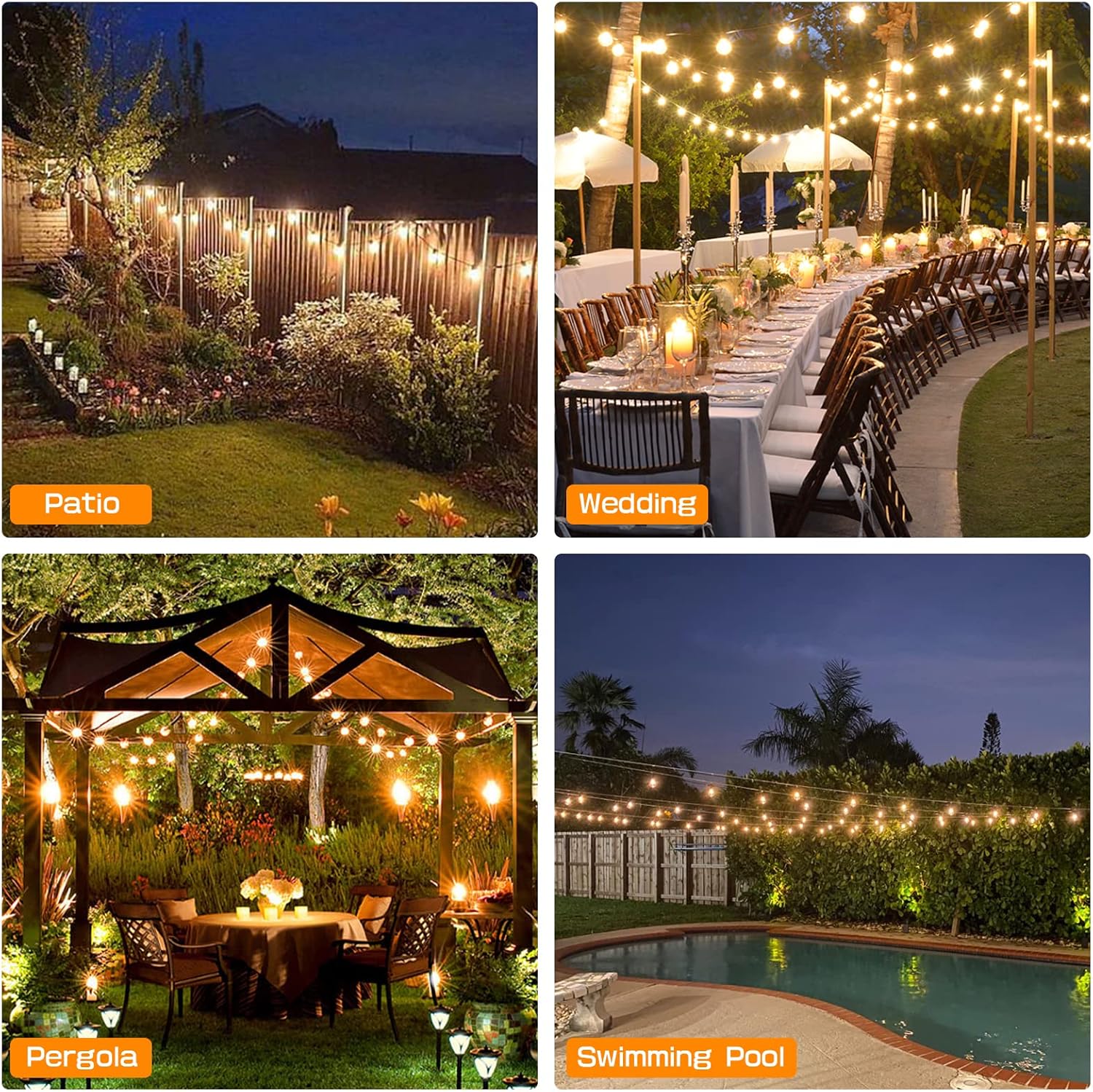 9,5M/12M buitenverlichting op zonne-energie met afstandsbediening, IP65 weerbestendig, LED-lampen op zonne-energie aansluitbaar voor terras, tuin, balkon