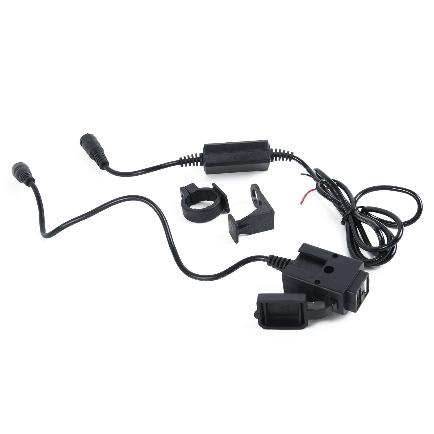 Motorcycle Charger Socket w/Switch Mounts Waterproof 12V-24V 12-24V