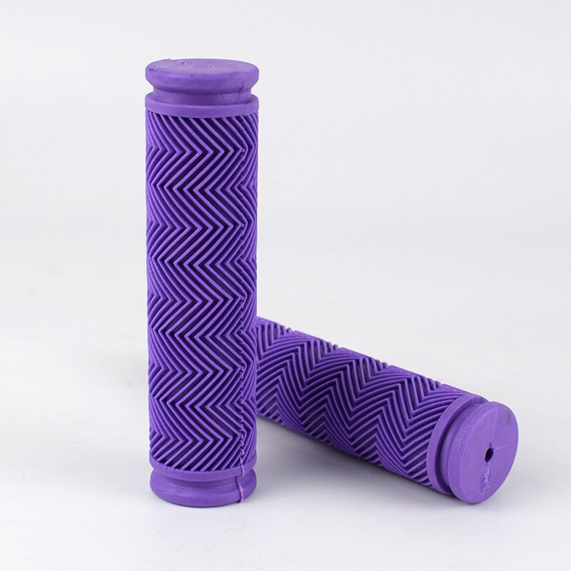Empuñaduras de goma para manillar de bicicleta, puños suaves a prueba de golpes, accesorios para bici de montaña y carretera, BMX, 1 par: 1 pair purple