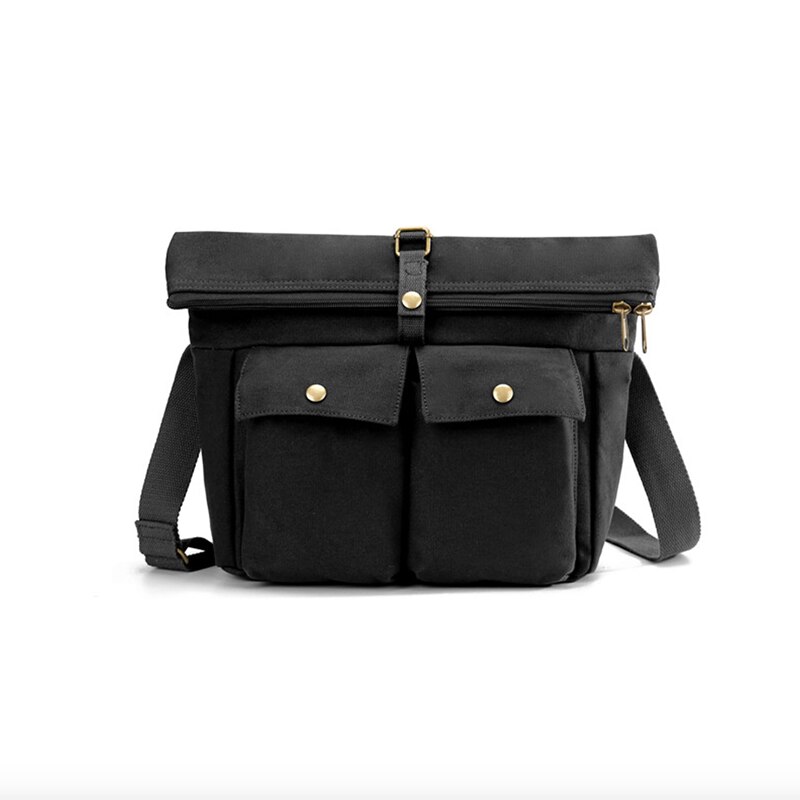 Stijlmerk heren enkele schoudertas effen kleur canvas heren messenger bag koreaanse stijl heren vrijetijdstas