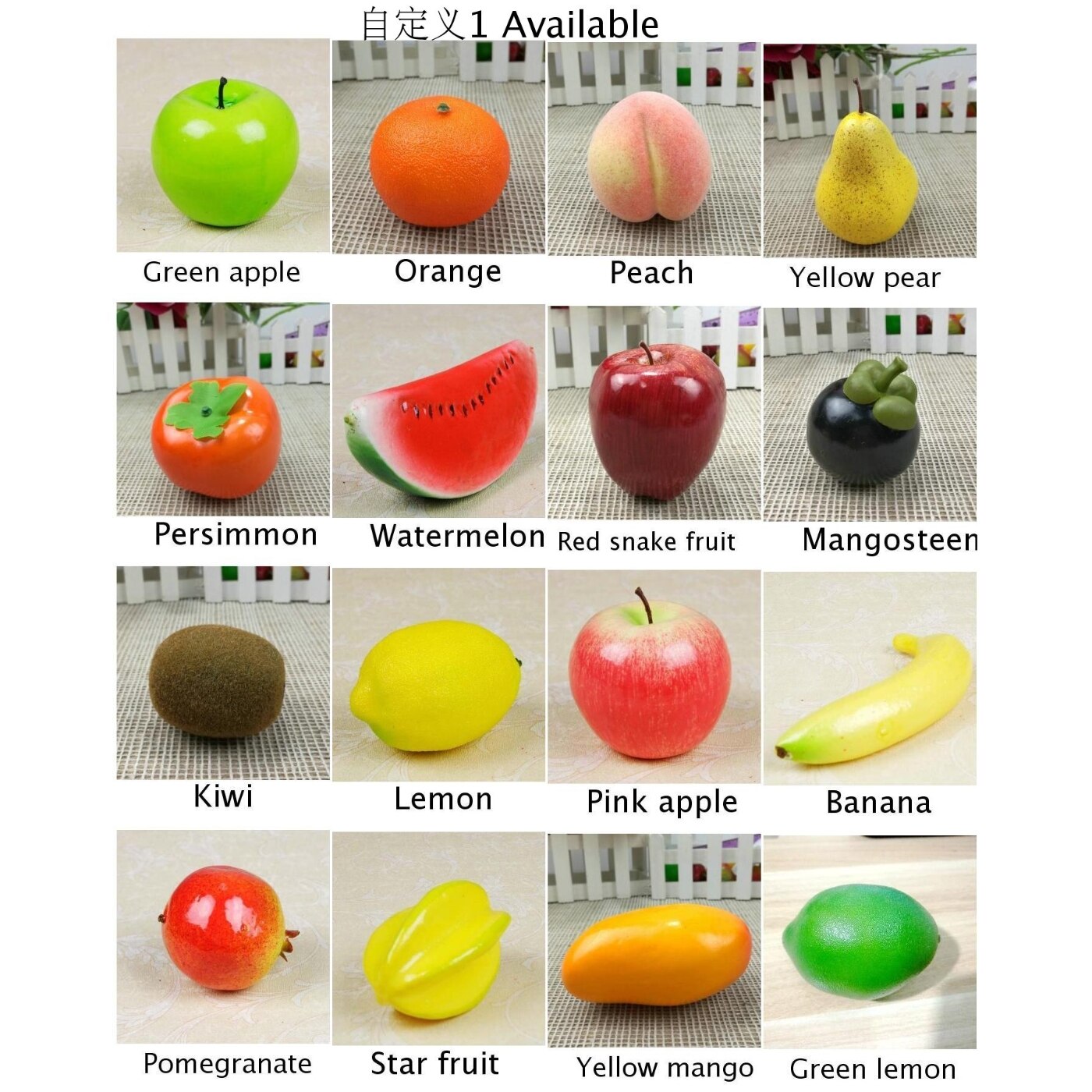 Useful Variety Fruits Plastic Decor Fruit Kitchen Realistic Food DIY Home Decors