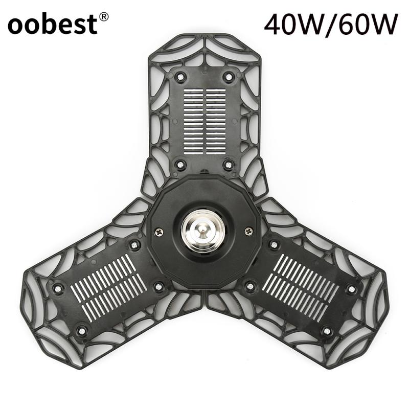 360 Degree High Bay Ceiling Lights E26 40/60W Deformable Led Garage Lights Lamp Indoor Light Industrial Lamp For Workshop Shop