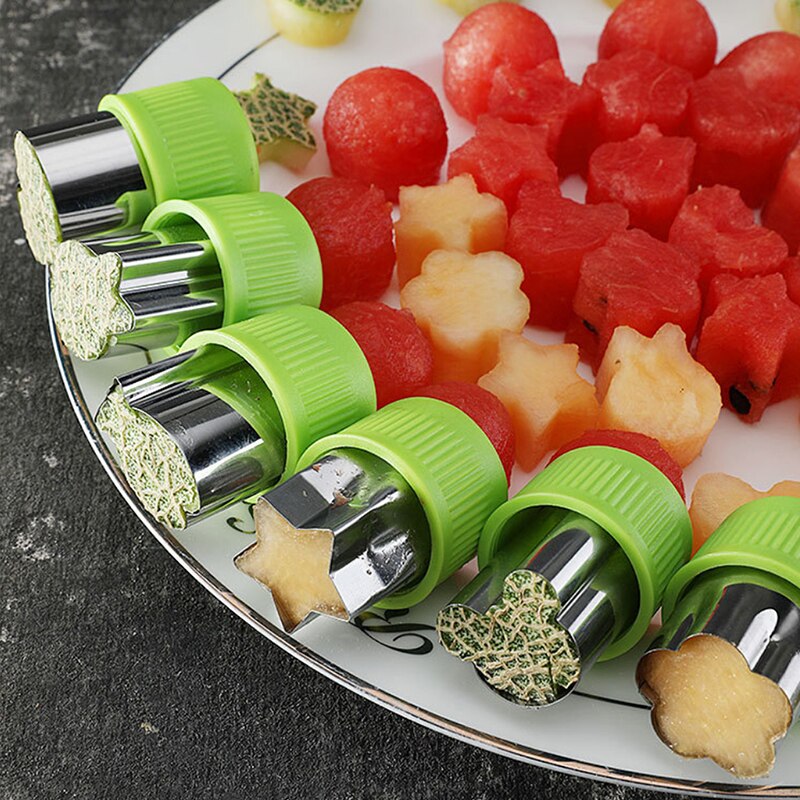 Stainless steel fruit ball digger set watermelon spoon platter tool cut flower artifact set carving knife watermelon cut