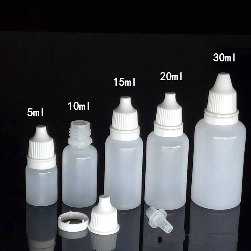 50 Stuks 5Ml/10Ml/15Ml/20Ml/30Ml/50Ml Lege plastic Squeezable Dropper Flessen Eye Liquid Dropper Hervulbare Flessen