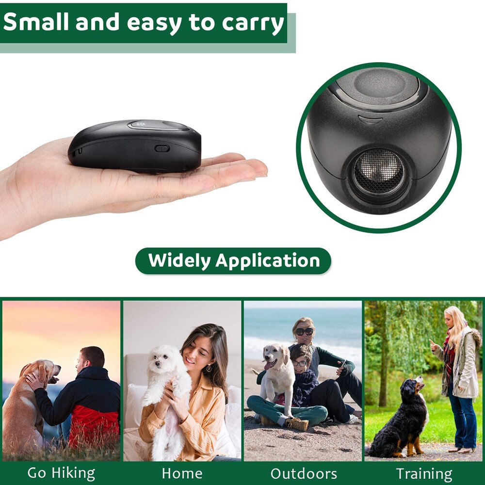 Ultrasonic Dog Bark Control Device 2 in 1 Adjustable Frequency Dog Barking Control Devices Handheld Dog Training Behavior Device