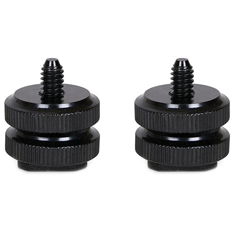 1 Pcs Mini Ball Head 1/4 Inch Mount with Flash Shoe & 2 Pcs Shoe Screw Mount Adapter Dslr Tripod Screw Adapter