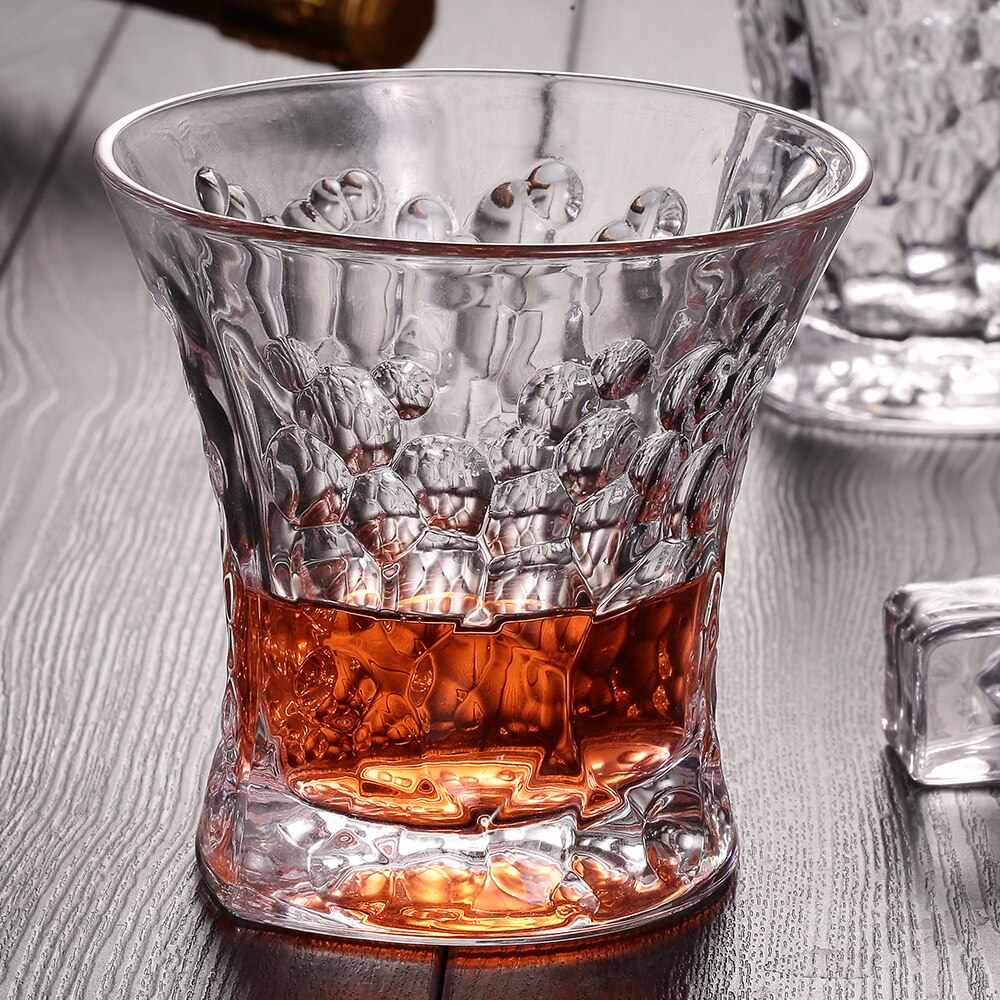 Whiskey Wine Glass Round Vodka Water Juice Milk Lead-Free Genuine 6oz Home Bar Hotel Restaurant Office Decoration