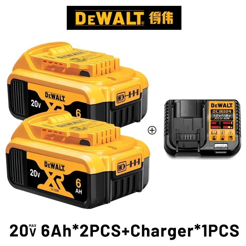 100%  stk . originale dewalt 18v batterier, , 2ah 5ah 6ah genopladelige lithium-ion batterier, dewalt dcb 200 udskiftningsbatteri til elværktøj
