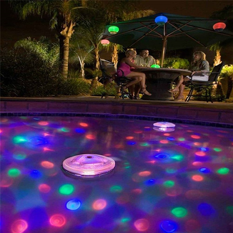 Onderwater LED Disco Licht Pool licht Drijvende Glow Show Zwembad Tub Spa Lamp lumiere disco piscine