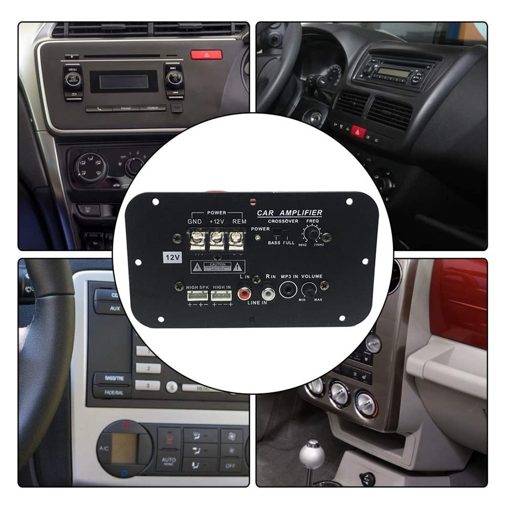 Auto Subwoofer Verstärker platine, 500W Subwoofer Hochleistungs-Hifi Bass Verstärker platine DC 12V
