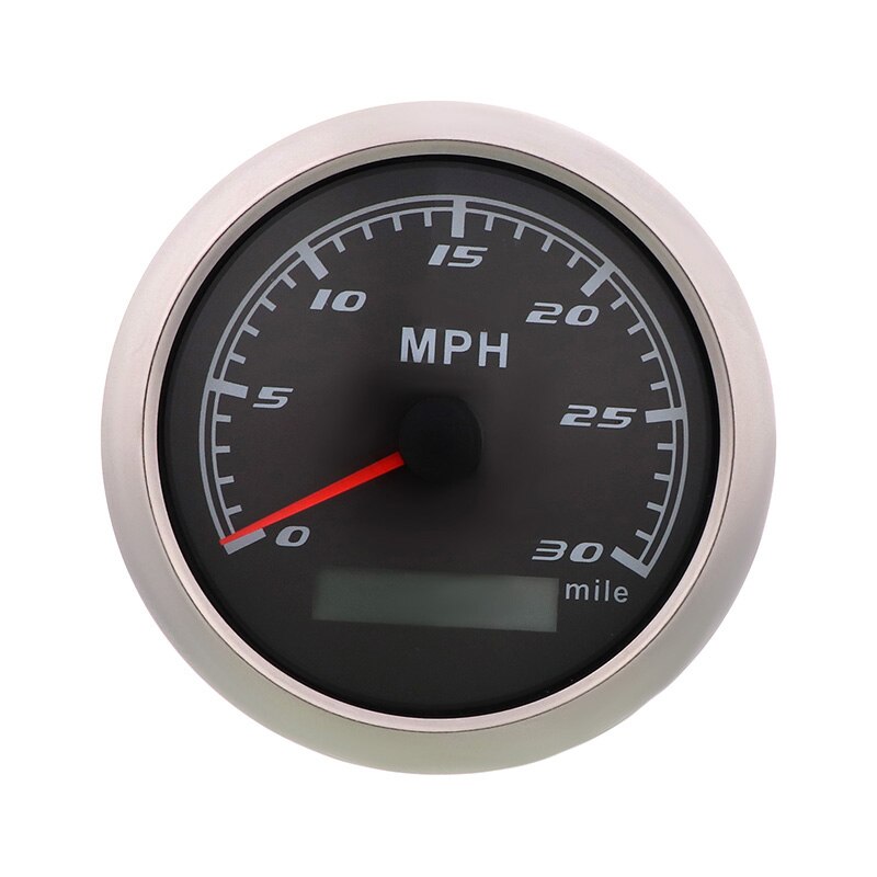 Waterdichte Auto Boot Snelheidsmeter Gauge 316 Rvs Bezel Snelheid Kilometerteller 30/60/120 Mph Zonder Gps Antenne Fit Voor 9 ~ 32V