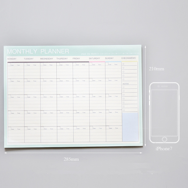 Cuaderno kawaii diario, semanal, mensual, planificador, Agenda, organizador, diario, escuela, A4 Flower, ,