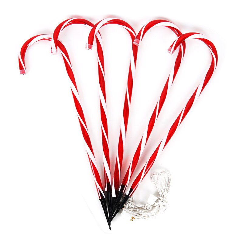 16/22inch Christmas Candy Cane Pathway Lights Year Outdoor Lights Yard Garden Home Decorations Light xmas Lights: 5pcs 22inch