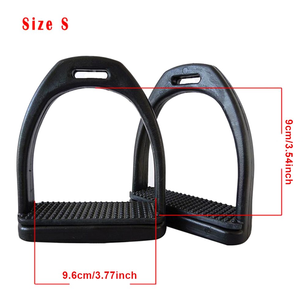 2PCS 2 Sizes Durable Horse Riding Stirrups For Horse Rider Lightweight Wide Track Anti Slip Equestrian Children Adults Available: S