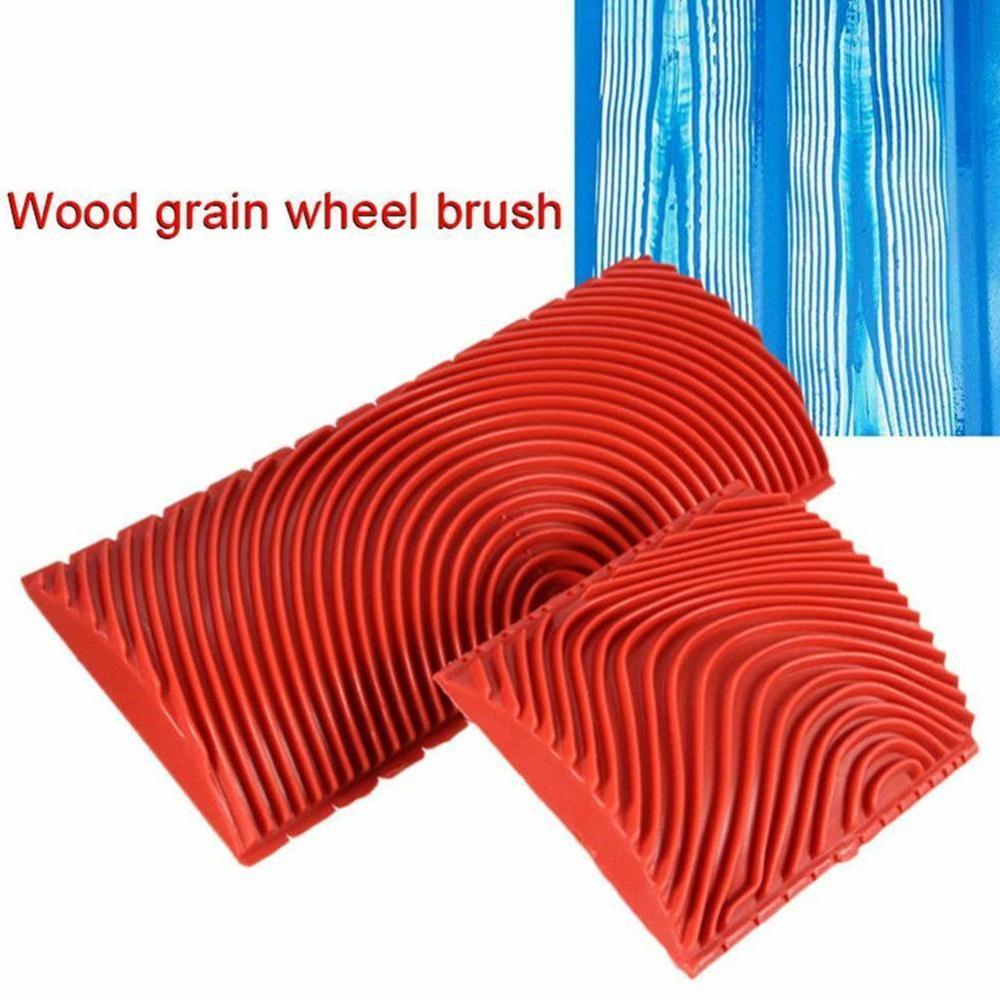 Maison peinture murale caoutchouc nervuré diatomée boue grattoir outil grain bois gaufrage rouleau bricolage H7J3