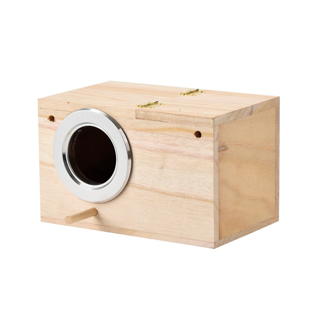Wooden Bird House Nest Wall-mounted Hanging Birds Nest Breeding Box Mating Birdhouse Boxes Home Outdoor Decoration L515: Default Title