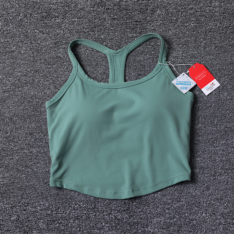 Einteilige sexy Yoga Unterwäsche Weibliche Professionelle Pilates Schulungen Bh Laufen Fitness Halfter Spitzen: M / Grün