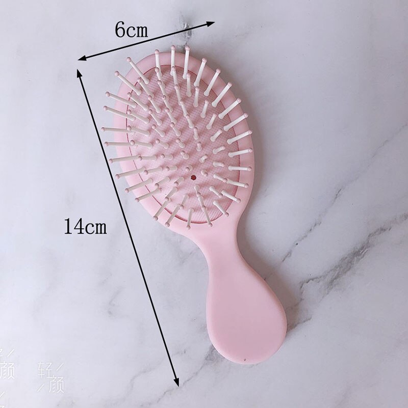 1Pcs Draagbare Anti-Statische Baby Luchtkussen Kammen Leuke Mini Plastic Baby Haar Borstel Voor Hoofdhuid Massage Baby zorg: Roze