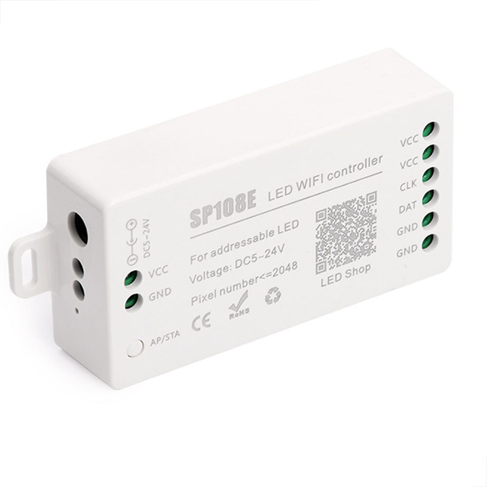 WS2812B WS2811 Led Strip Controller Music Wifi Bluetooth Led Controller SP108E SP107E SP106E SP105E SP110E 14/17/21 Keys DC5-24V: SP108E