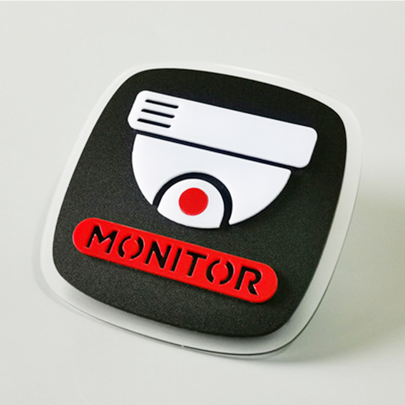 10x10cm Acrylic restroom restroom door sign No smoking, WiFi monitoring sign No noise, Caution slippery floor sign: apple green