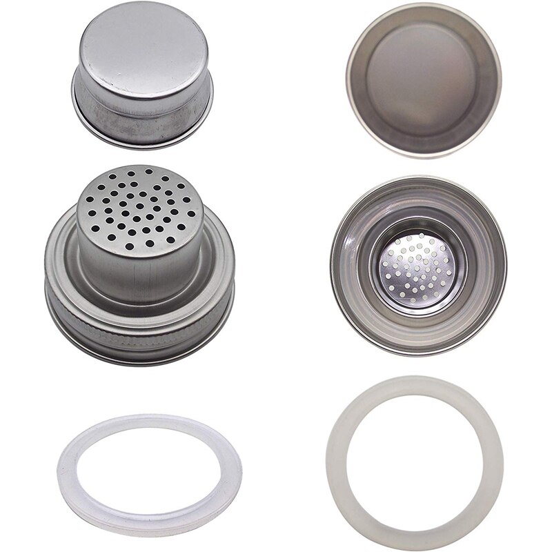 BESTMason Jar Lids,Cocktail Shaker Lid Spice Shaker Lid Salt Pepper Shakers Lids with Silicone Seals for Regular Mouth Mason Jar